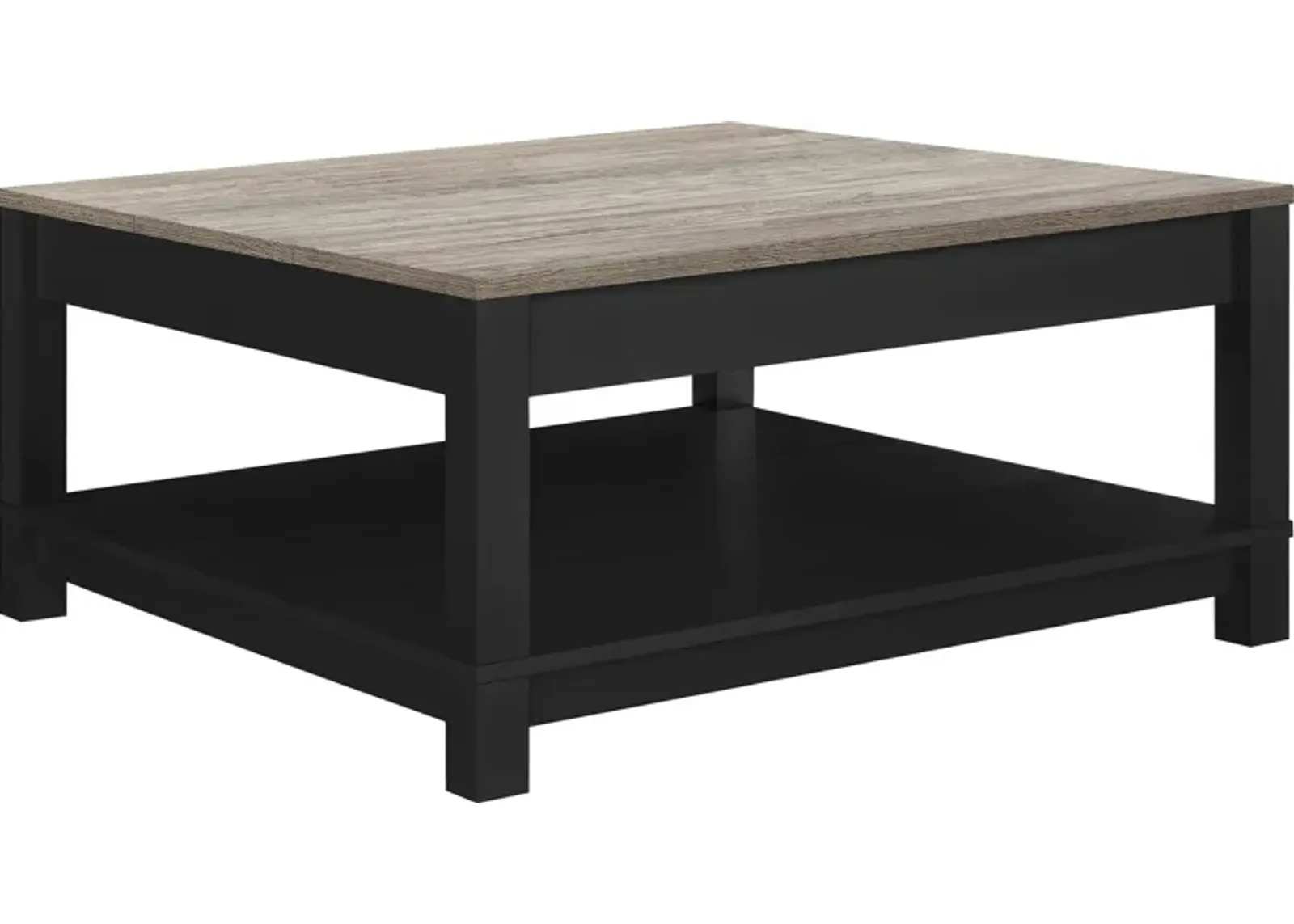 Carver Coffee Table with Bottom Magazine Storage Shelf