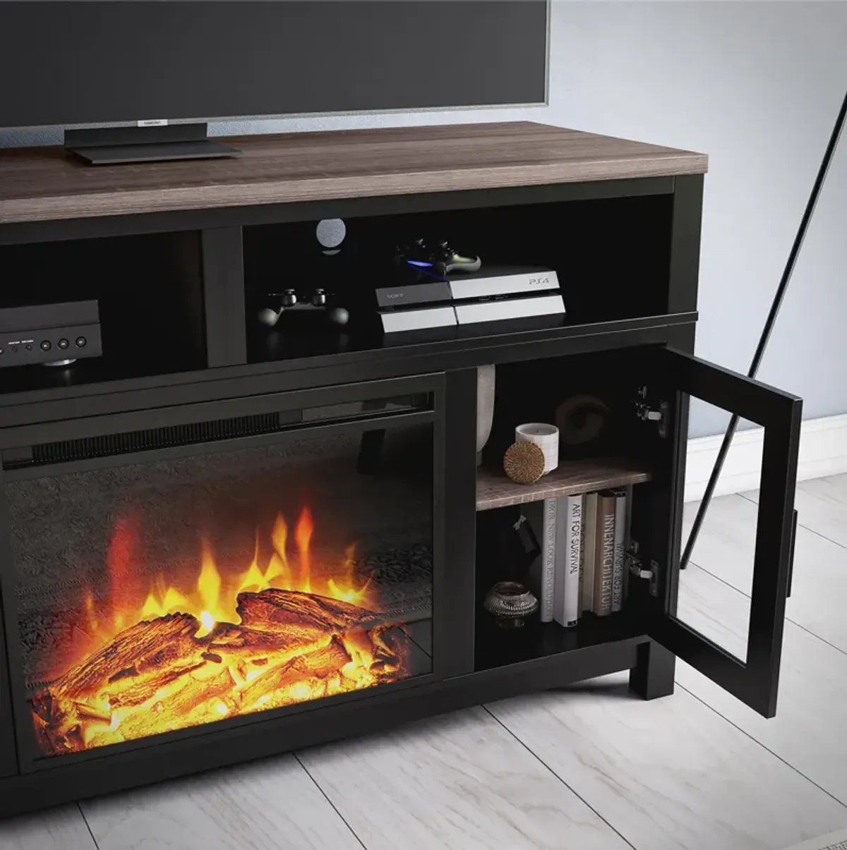 Carver Electric Fireplace TV Stand for TVs up to 60"