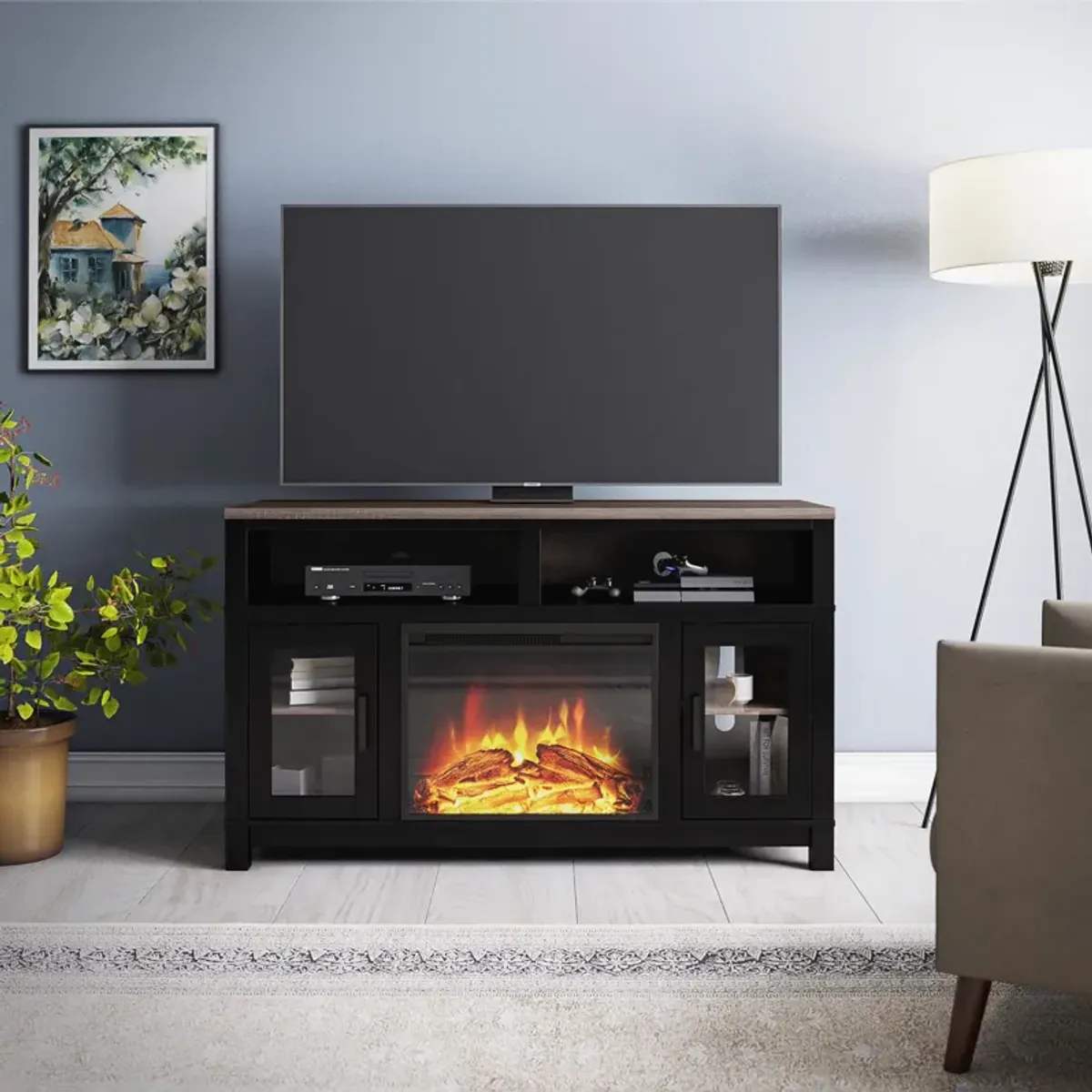 Carver Electric Fireplace TV Stand for TVs up to 60"