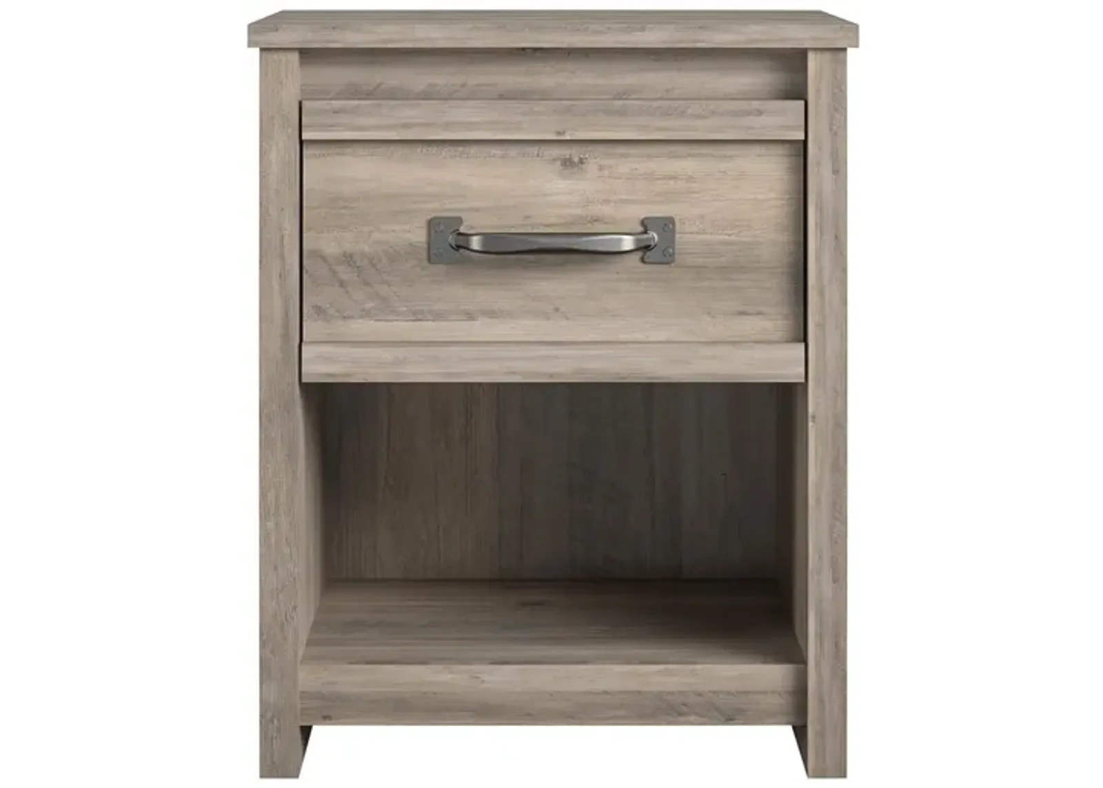 Bassinger 1 Drawer Bedroom Nightstand with Pewter Handles