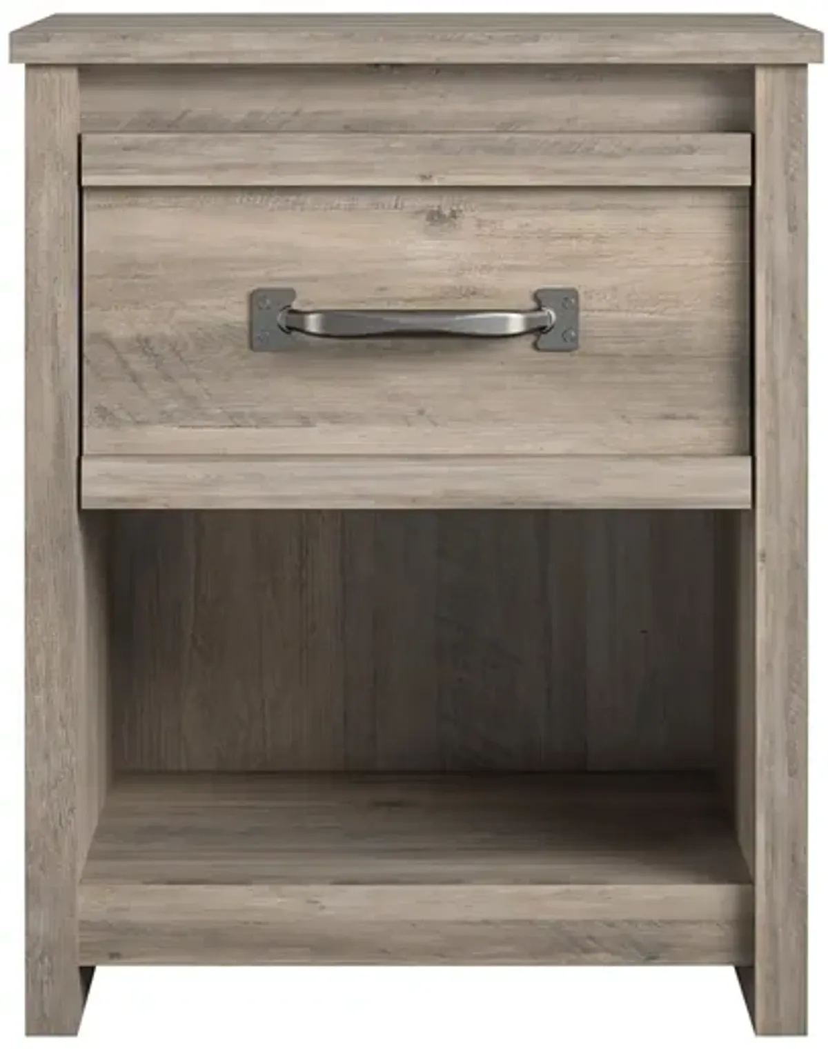 Bassinger 1 Drawer Bedroom Nightstand with Pewter Handles