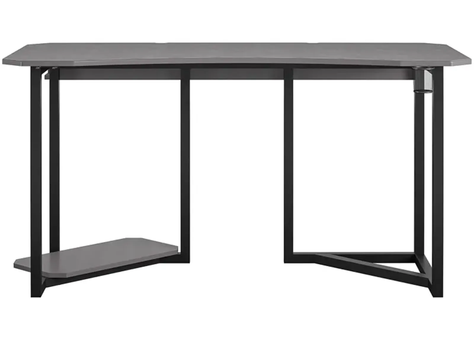 Quest Curved Gaming Desk Workstation with CPU Stand