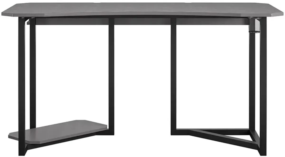 Quest Curved Gaming Desk Workstation with CPU Stand