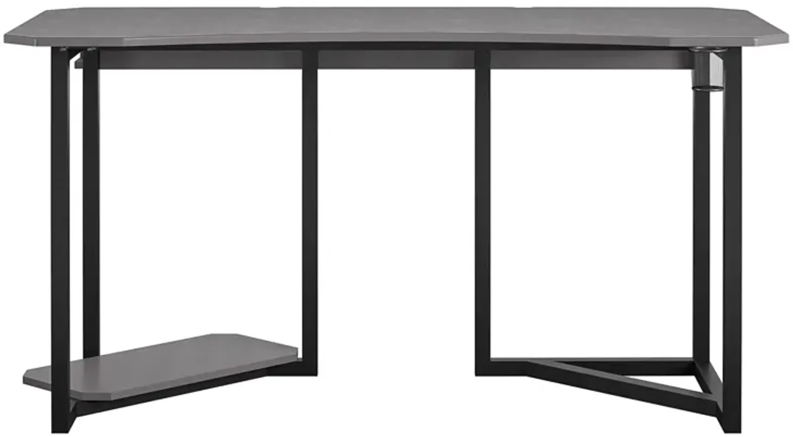 Quest Curved Gaming Desk Workstation with CPU Stand