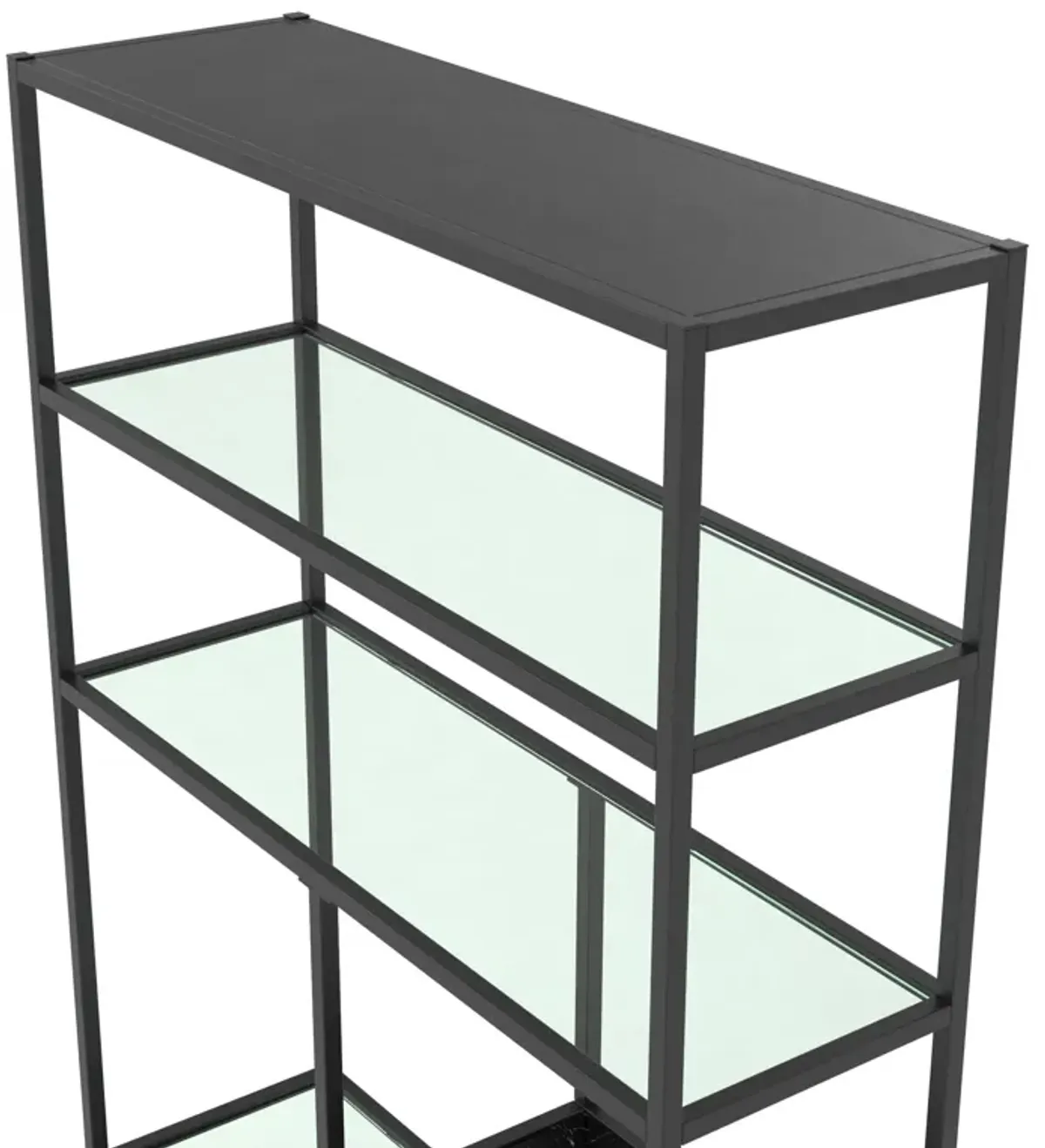 Moriah Bookcase Étagère with Modern Geometric Design