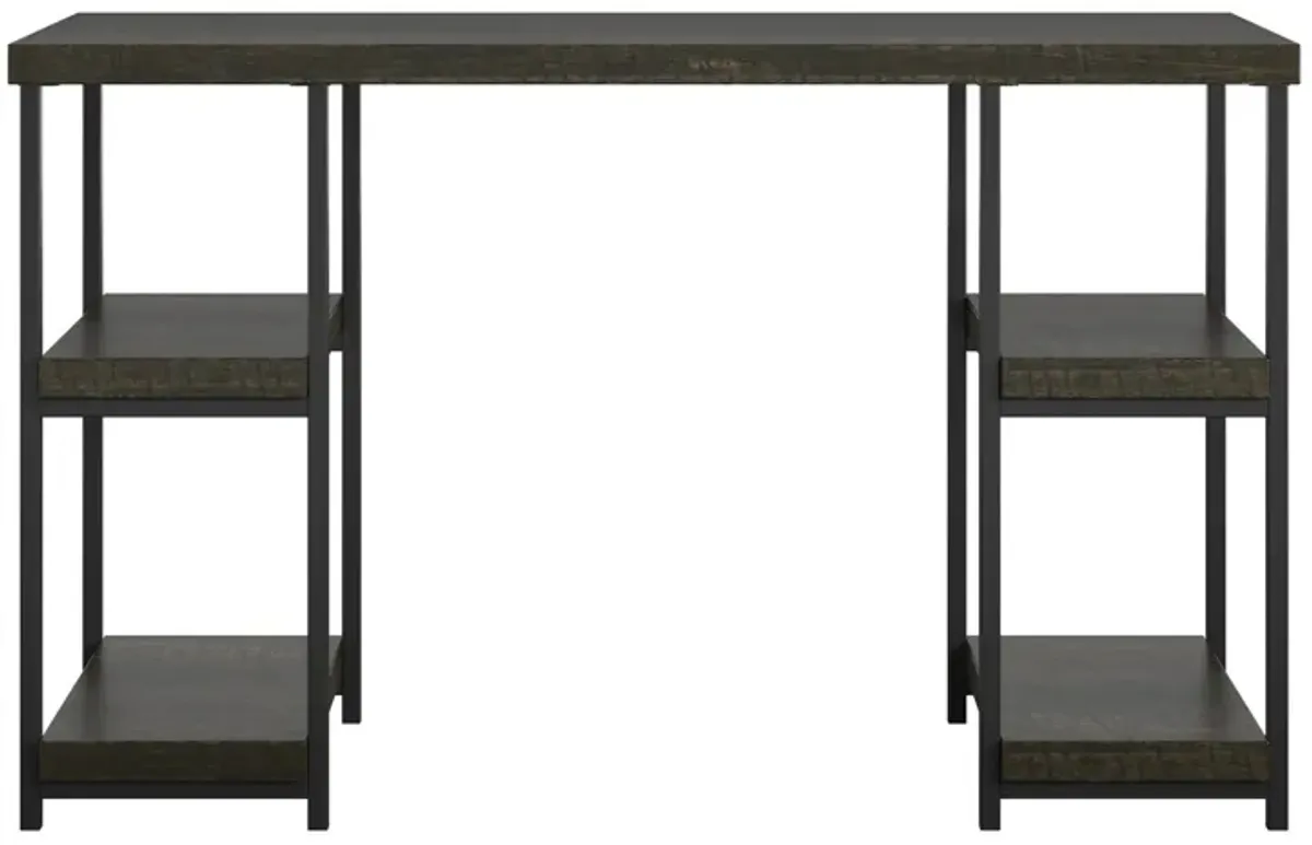 Elmwood Double Pedestal Computer Desk with 4 Side Shelves