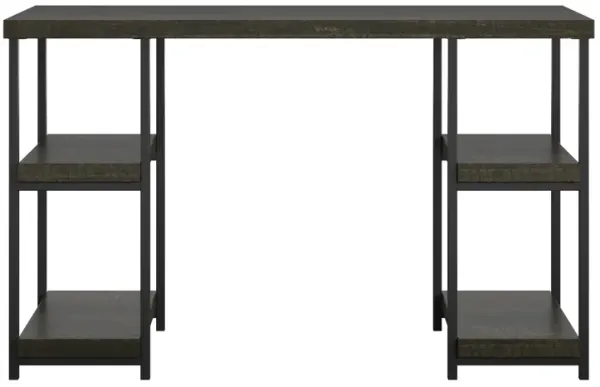 Elmwood Double Pedestal Computer Desk with 4 Side Shelves