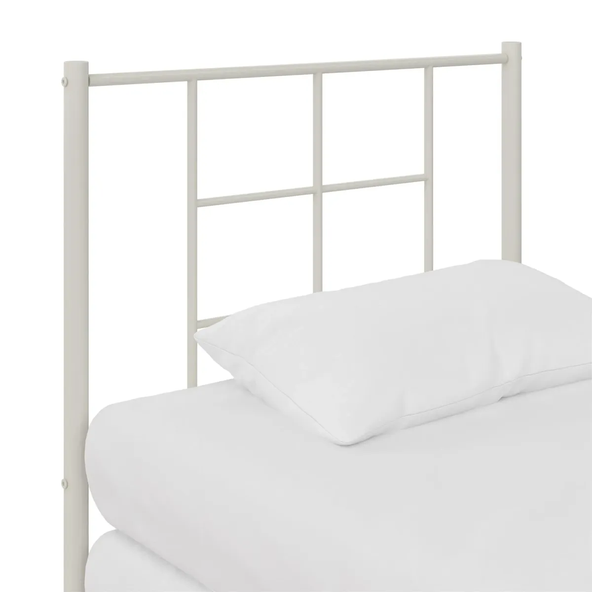 Praxis Geometric Accented Metal Headboard with Classic Matte Finish