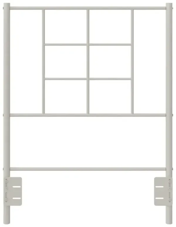 Praxis Geometric Accented Metal Headboard with Classic Matte Finish