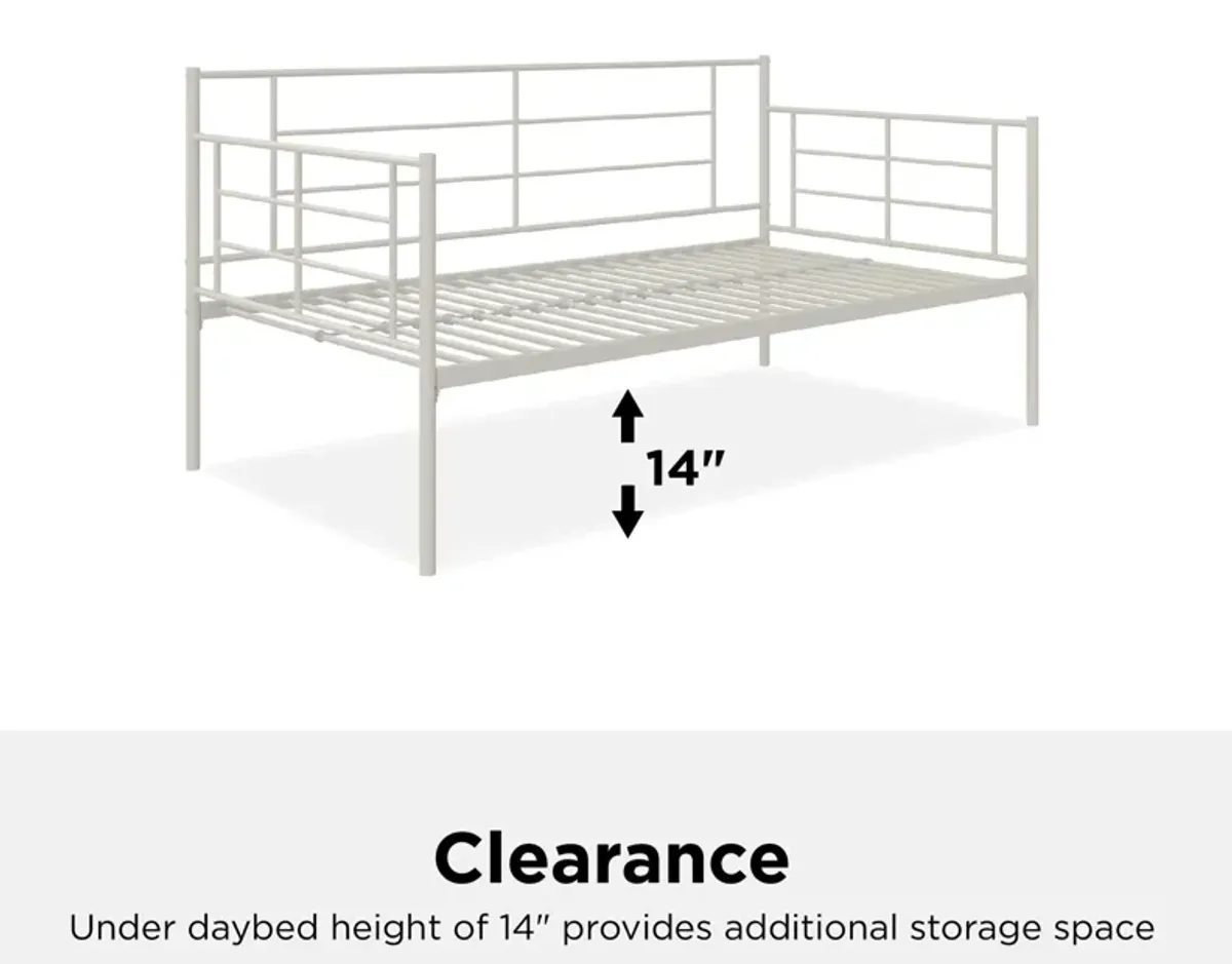 Praxis Metal Daybed with Steel Frame and Slats