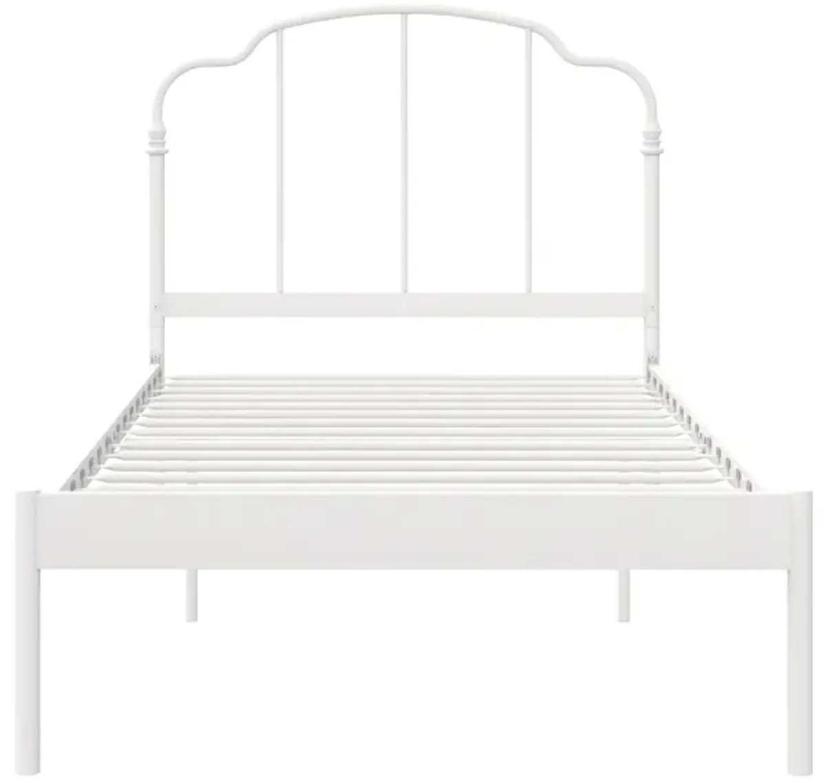 Camie Metal Bed with Adjustable Height Base and Vintage Headboard