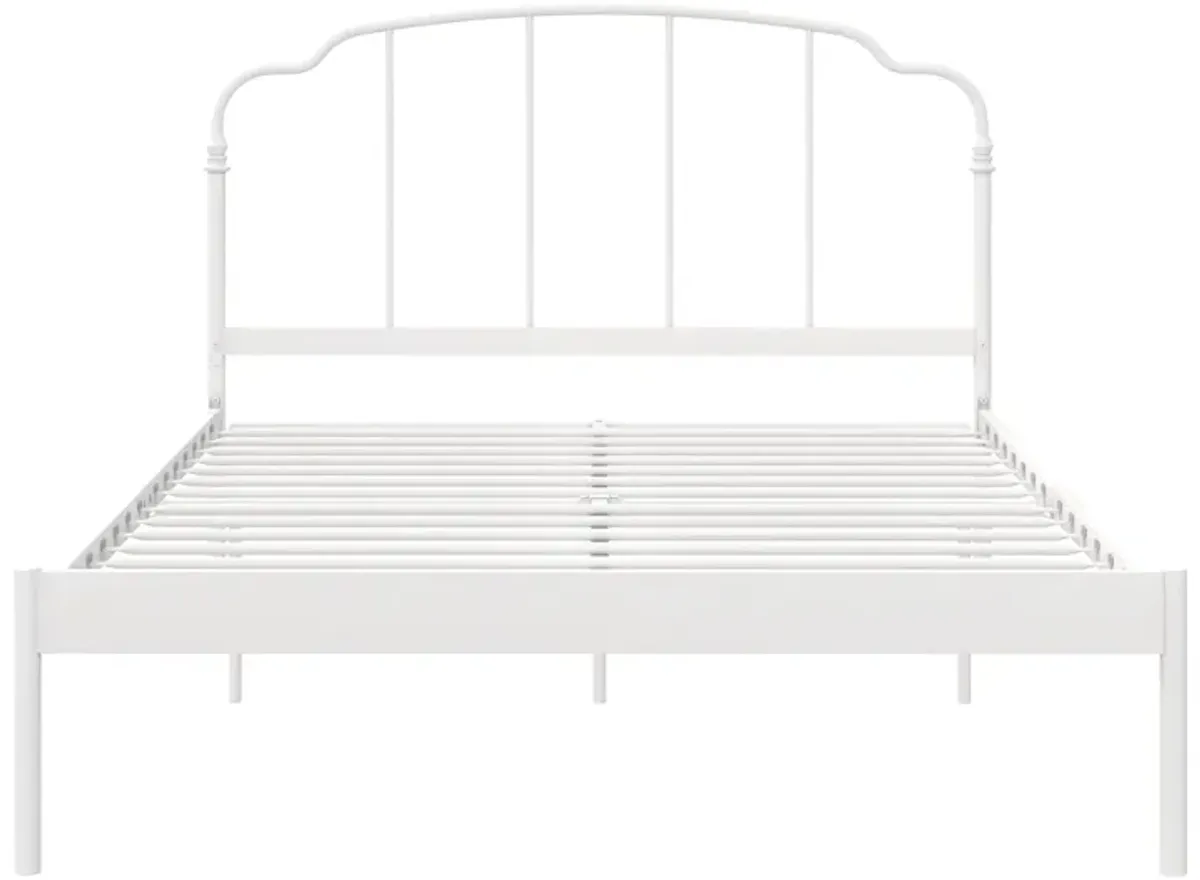 Camie Metal Bed with Adjustable Height Base and Vintage Headboard