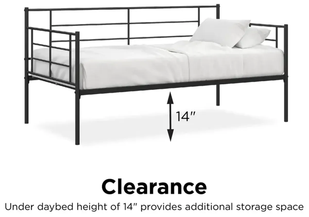 Praxis Metal Daybed with Steel Frame and Slats