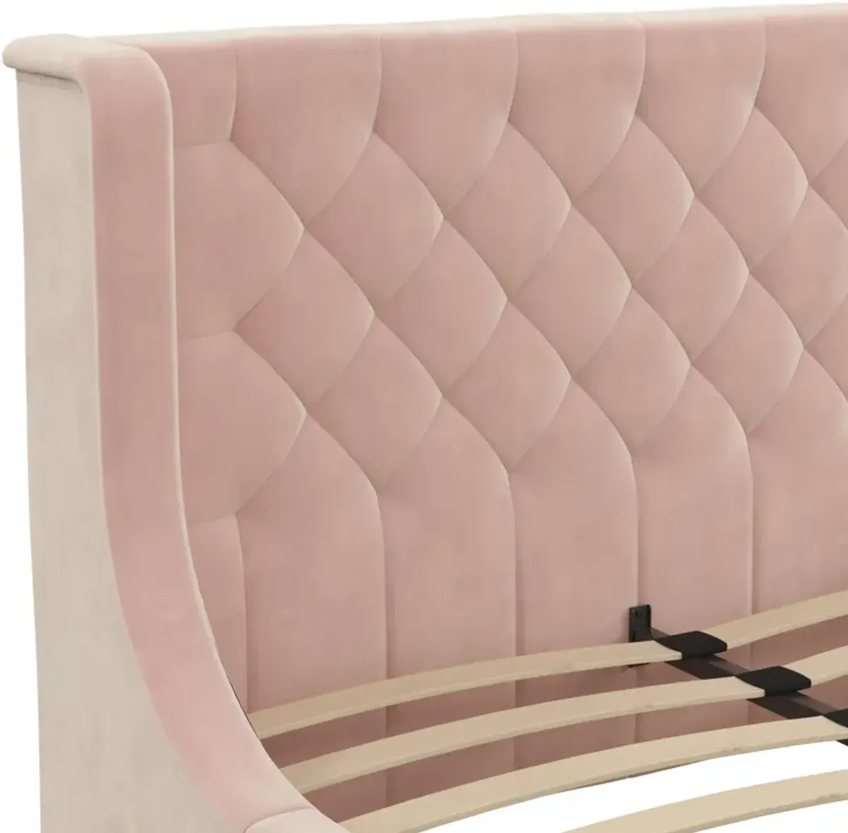 Monarch Hill Ambrosia Upholstered Bed with Diamond Tufted Headboard