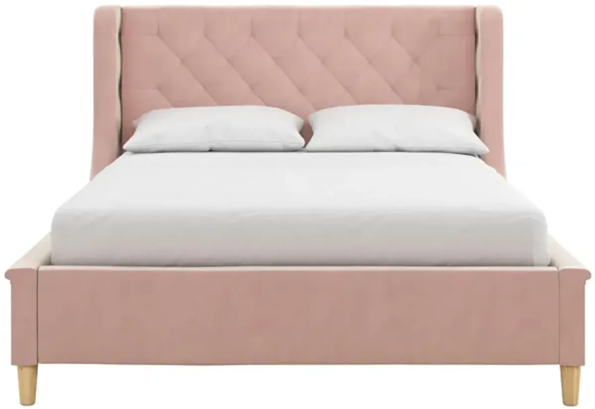 Monarch Hill Ambrosia Upholstered Bed with Diamond Tufted Headboard