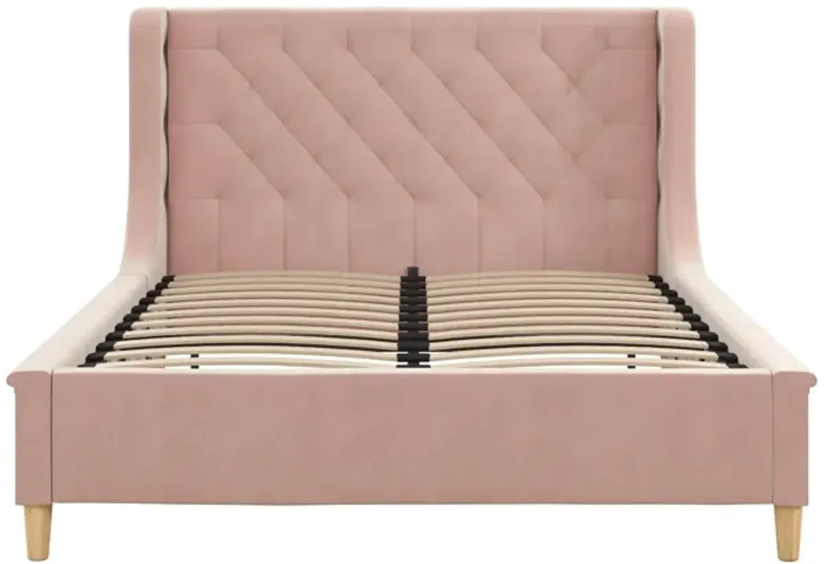 Monarch Hill Ambrosia Upholstered Bed with Diamond Tufted Headboard