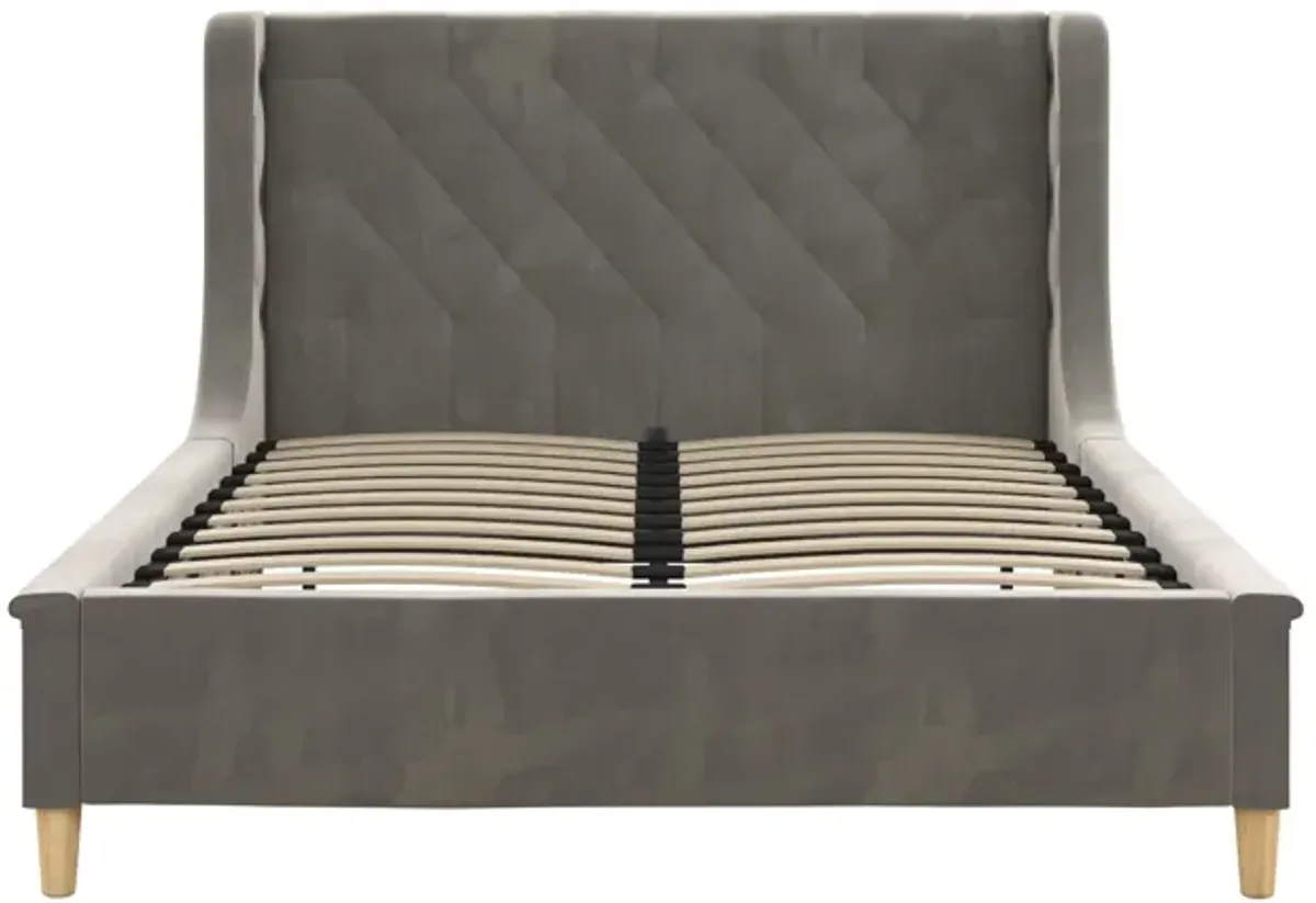 Monarch Hill Ambrosia Upholstered Bed with Diamond Tufted Headboard