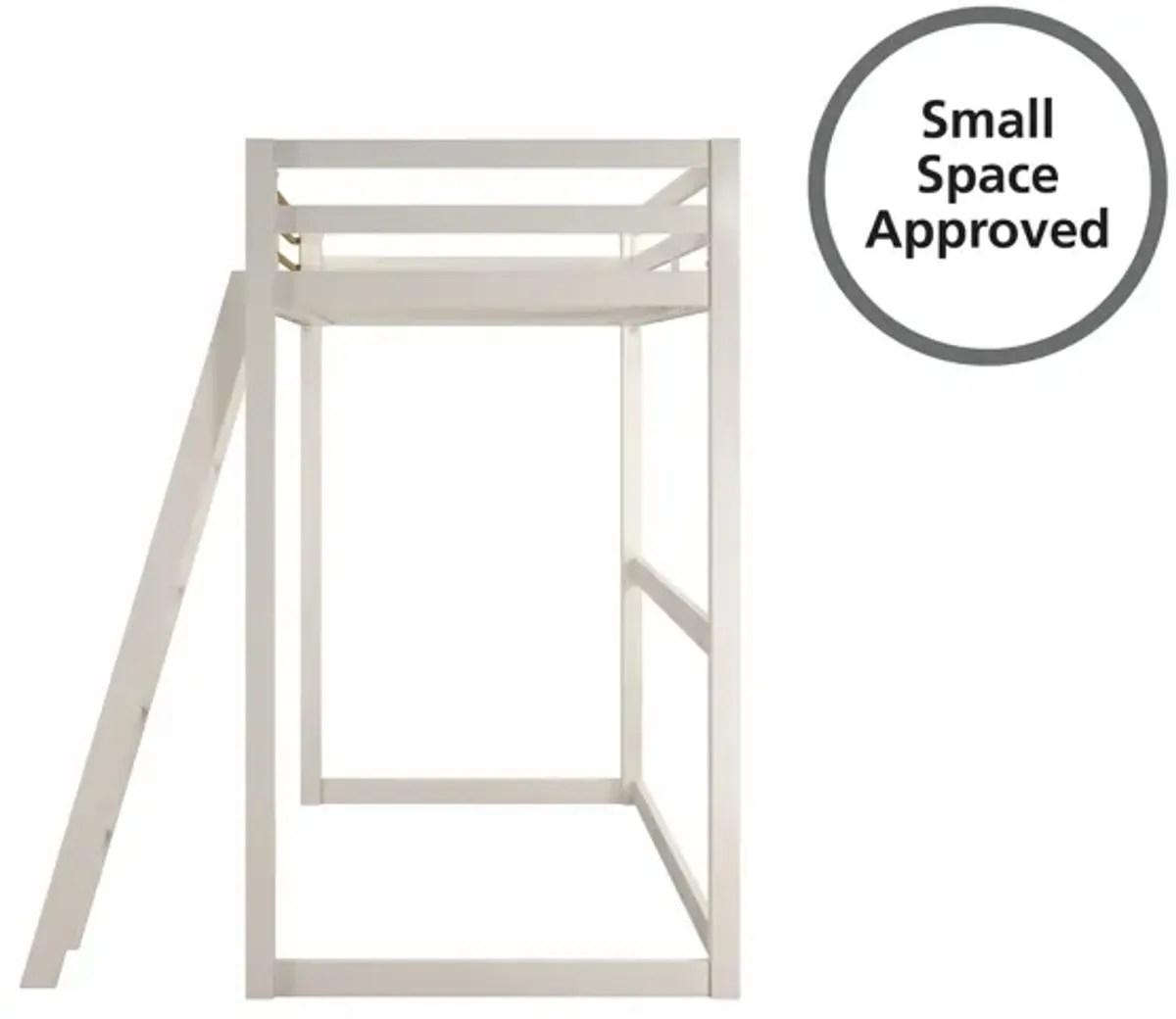 Monarch Hill Haven Metal Loft Bed with Angled Ladder