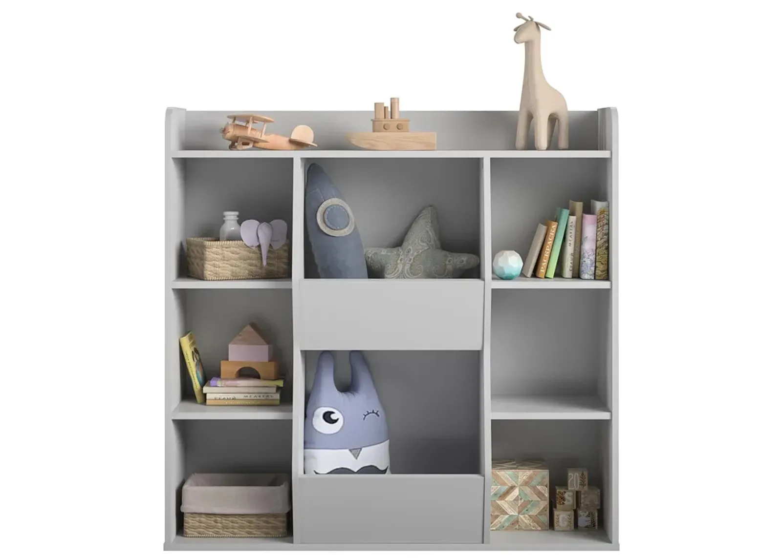 Jocelyn Large Toy Storage Bookcase with 8 Open Compartments