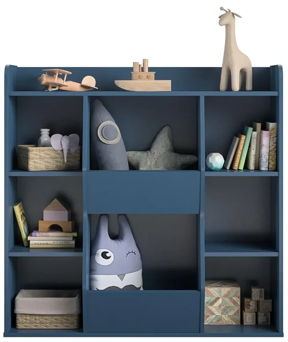 Jocelyn Large Toy Storage Bookcase with 8 Open Compartments