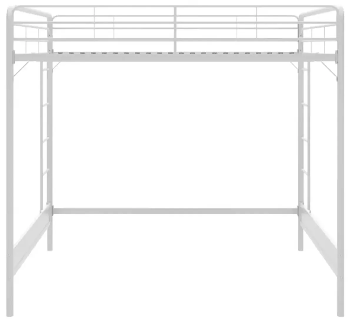 Colten Raised Loft Bed with Metal Frame and Bottom Nook