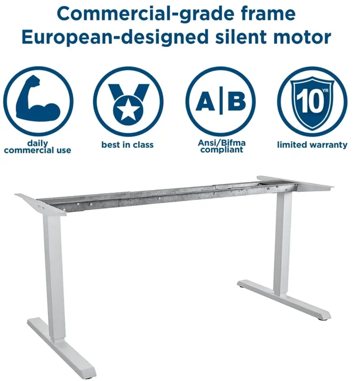 Sit and Stand 48 Inch Adjustable Height Pro-Desk with LED Control Panel