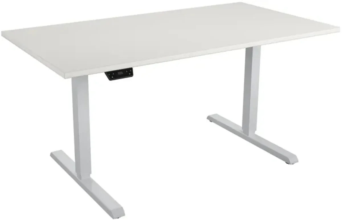 Sit and Stand 60 Inch Adjustable Height Pro-Desk with LED Control Panel