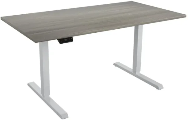Sit and Stand 60 Inch Adjustable Height Pro-Desk with LED Control Panel