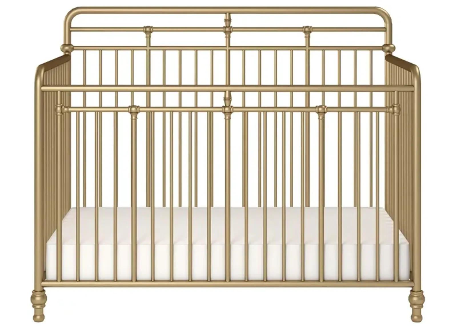 Monarch Hill Hawken 3 in 1 Convertible Metal Crib Adjusts to 3 Heights