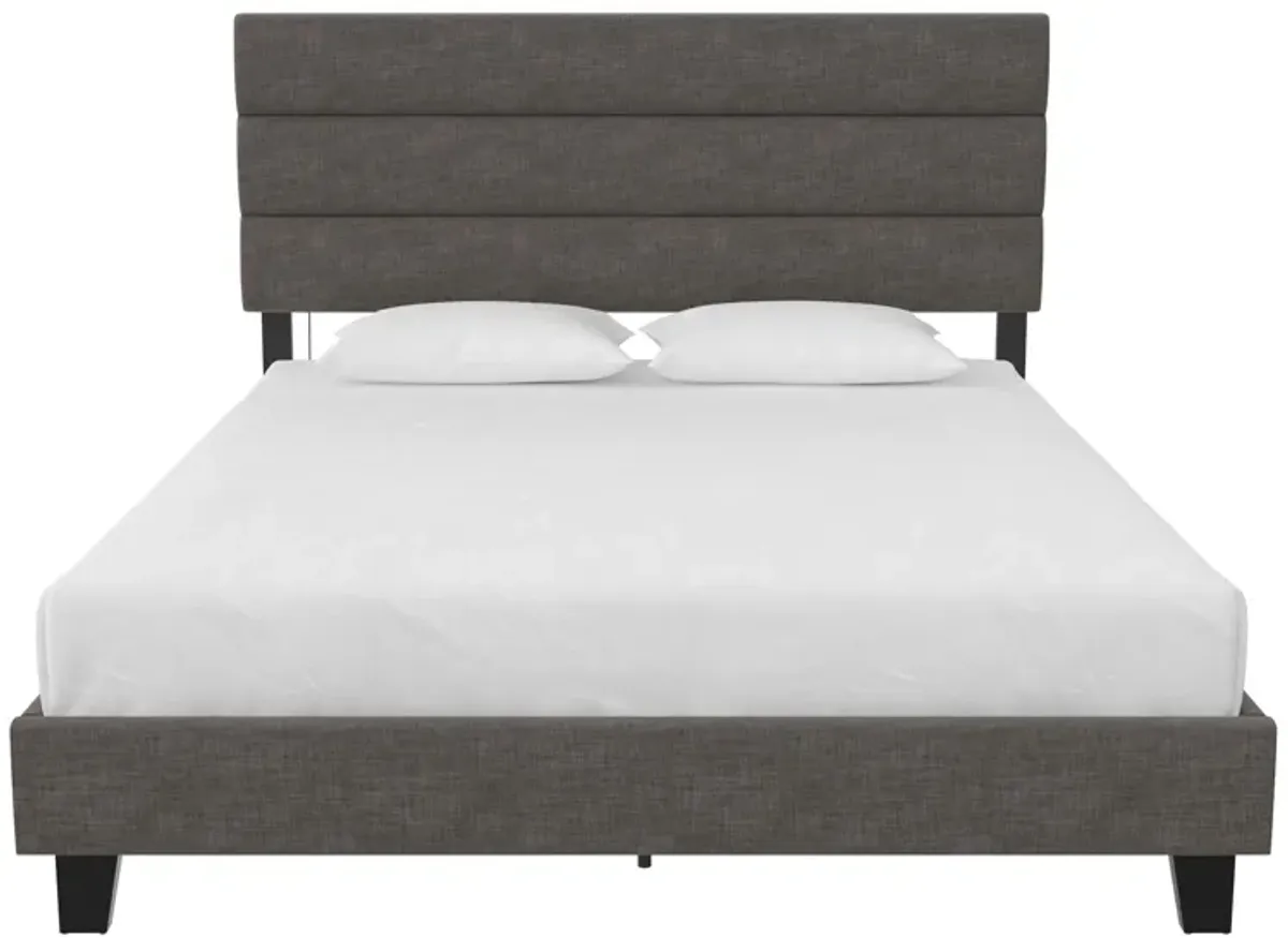 Paloma Upholstered Bed with Tufted Headboard and USB Port