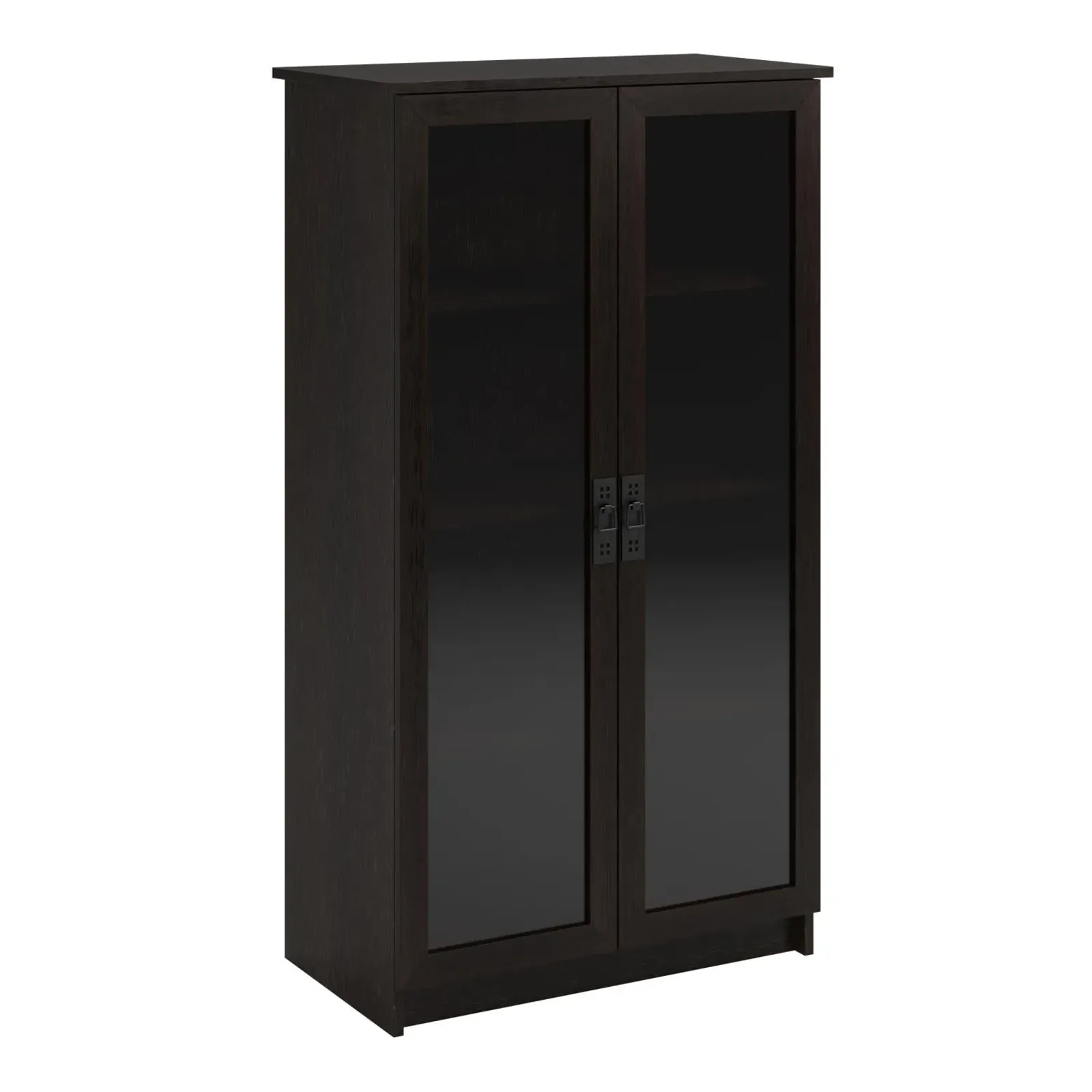 Quinton Point Bookcase with 2 Glass Doors and 4 Shelves