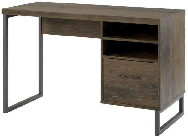 Candon Computer Desk with Filing Cabinet Drawer and Shelves