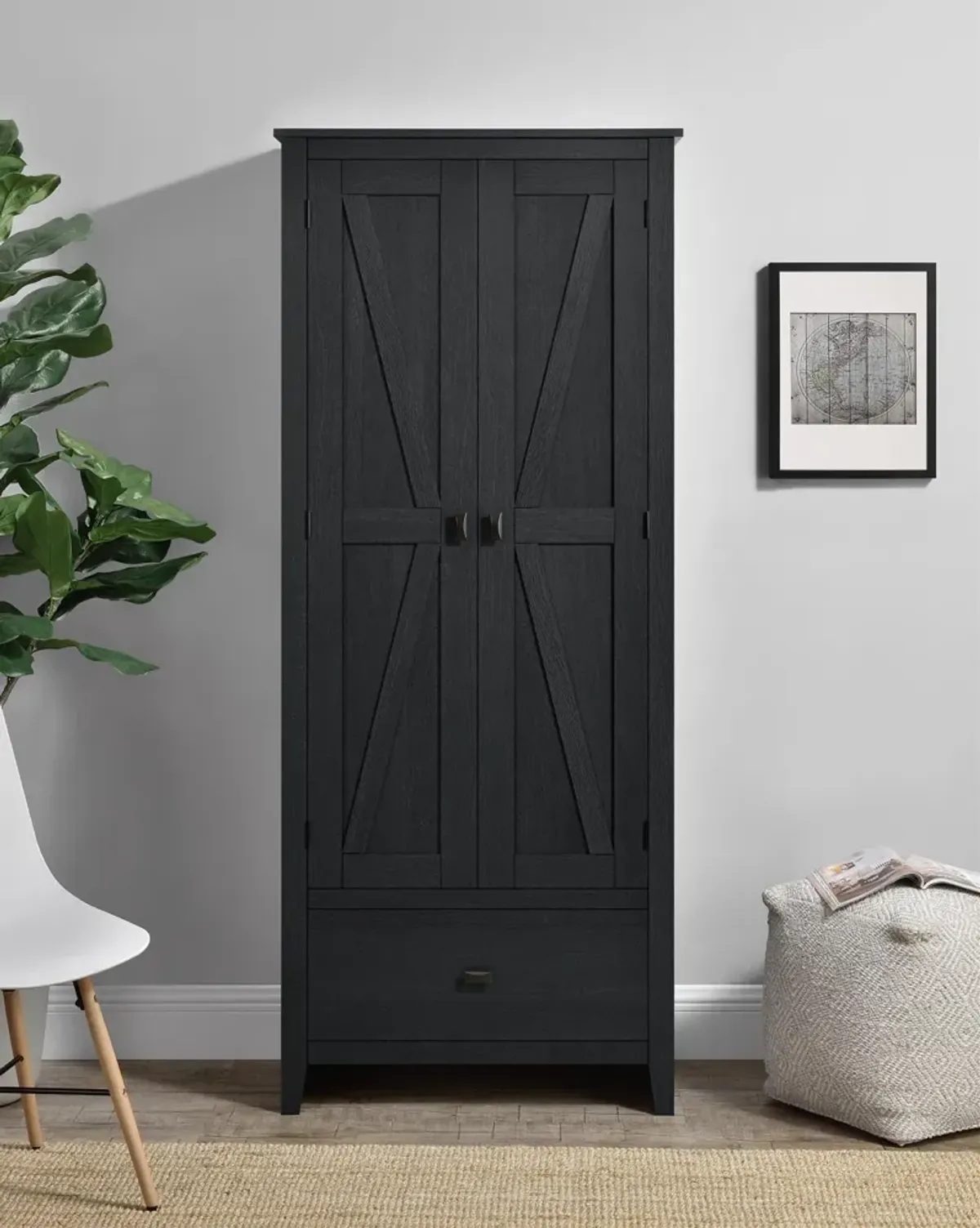 Farmington Rustic Farmhouse 30 Inch Wide Storage Cabinet