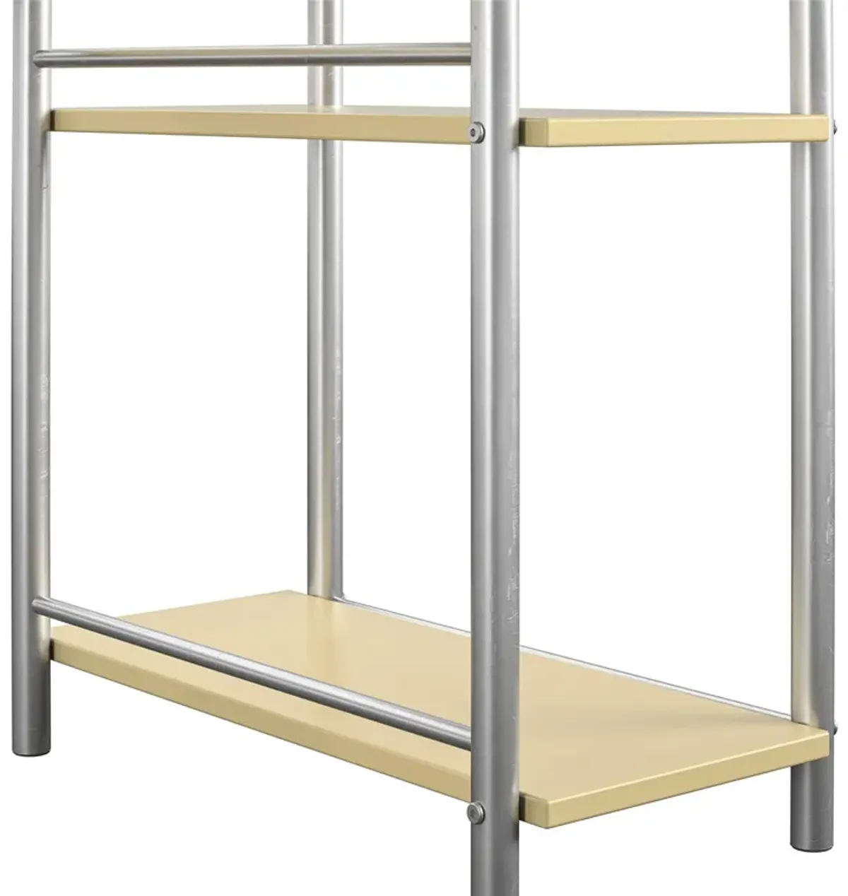 Meridian Metal Computer Desk With 2 Side Storage Shelves