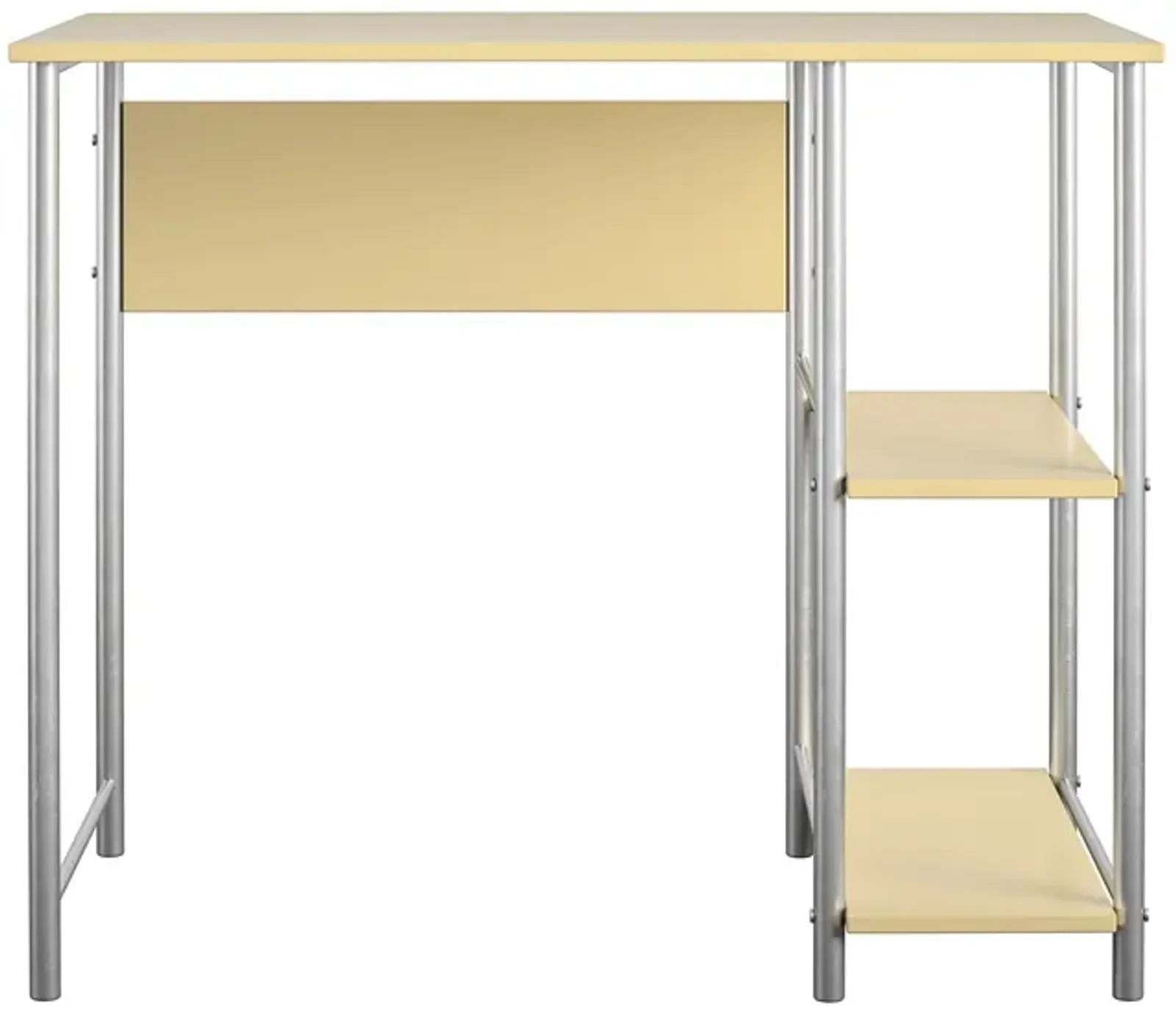 Meridian Metal Computer Desk With 2 Side Storage Shelves