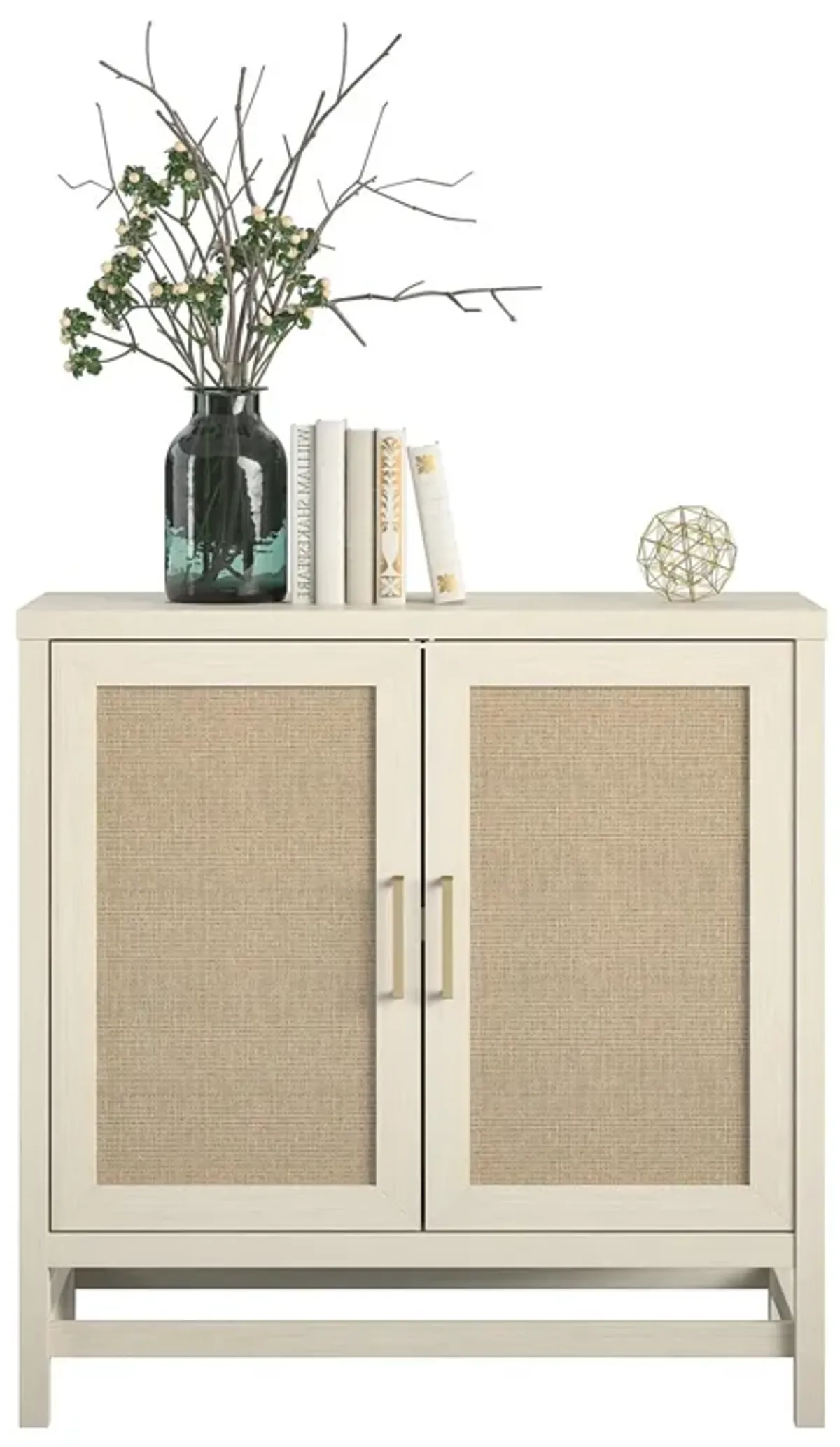 Lennon 2 Door Storage Cabinet with Faux Rattan