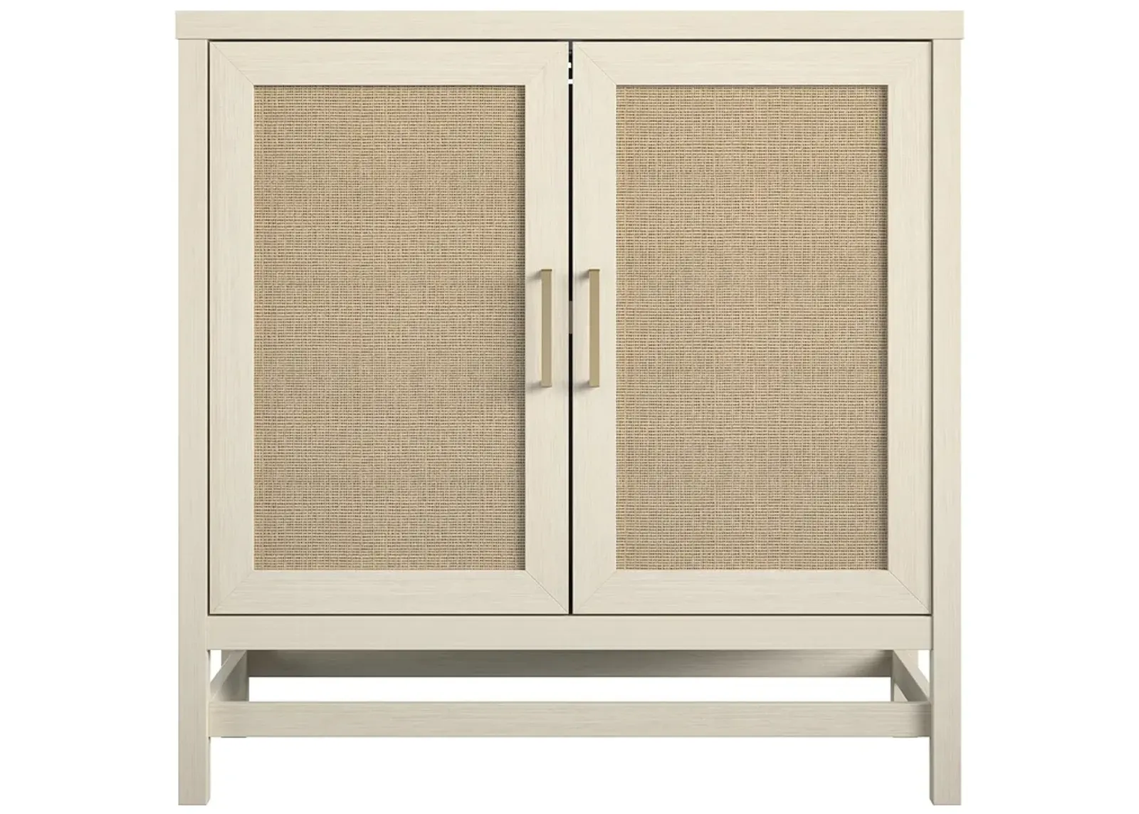 Lennon 2 Door Storage Cabinet with Faux Rattan