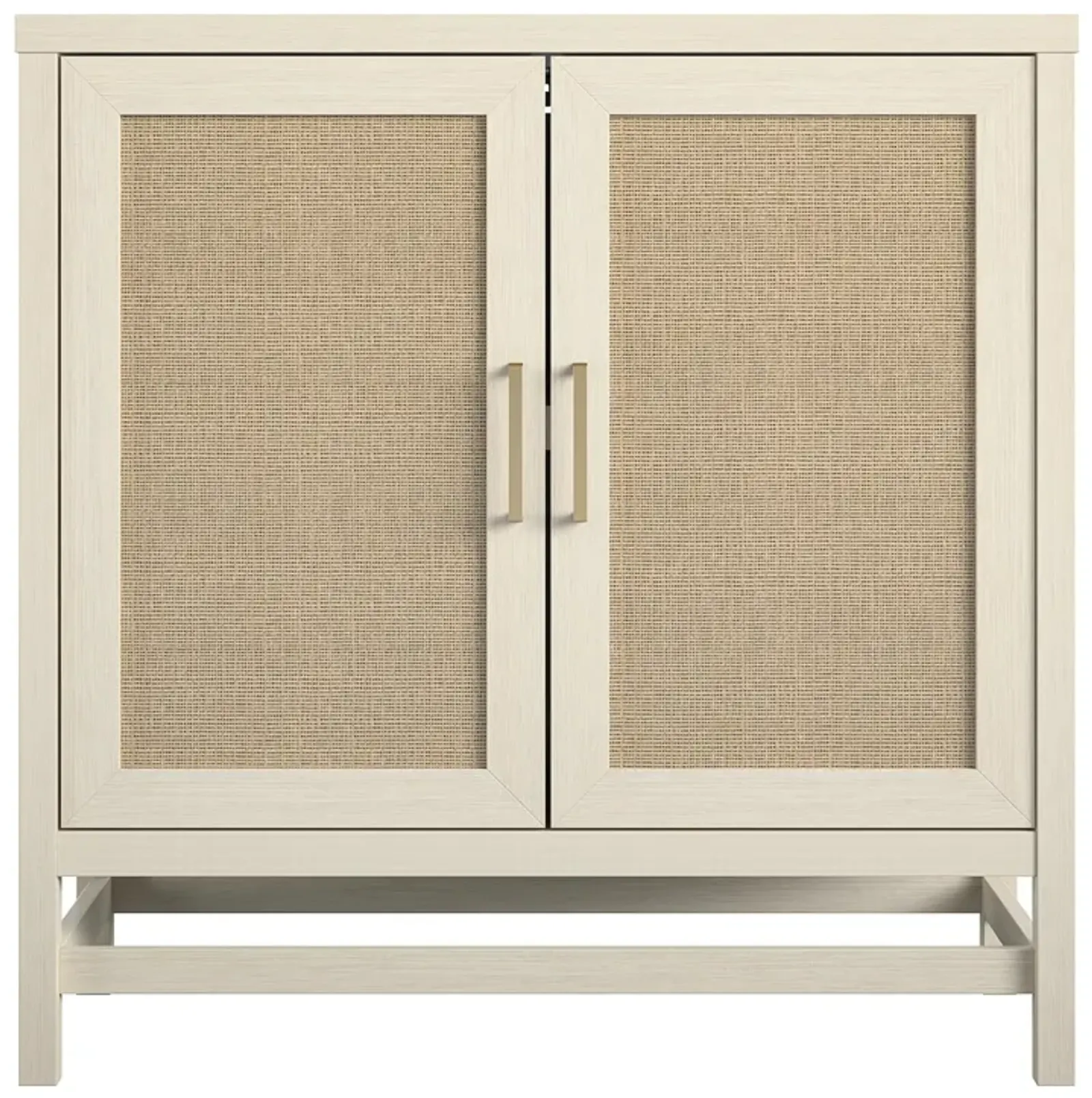 Lennon 2 Door Storage Cabinet with Faux Rattan