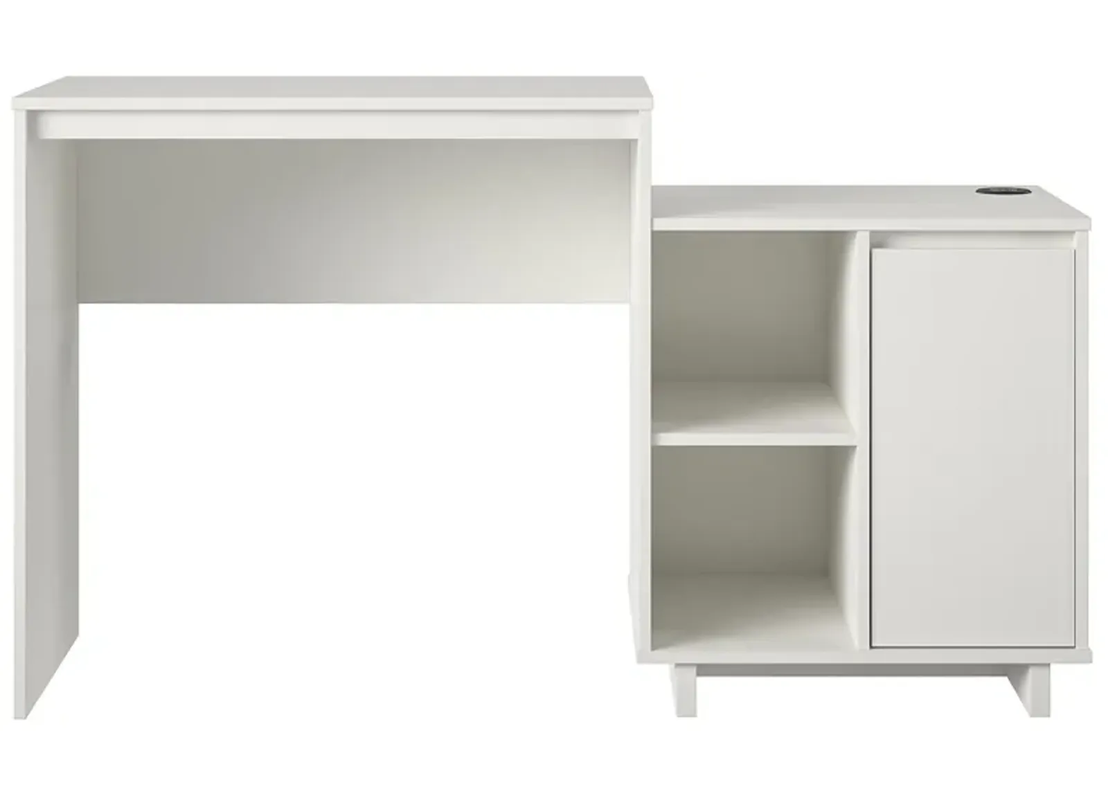 Ravelston Computer Desk and Cabinet Combo with Wireless Charging Port