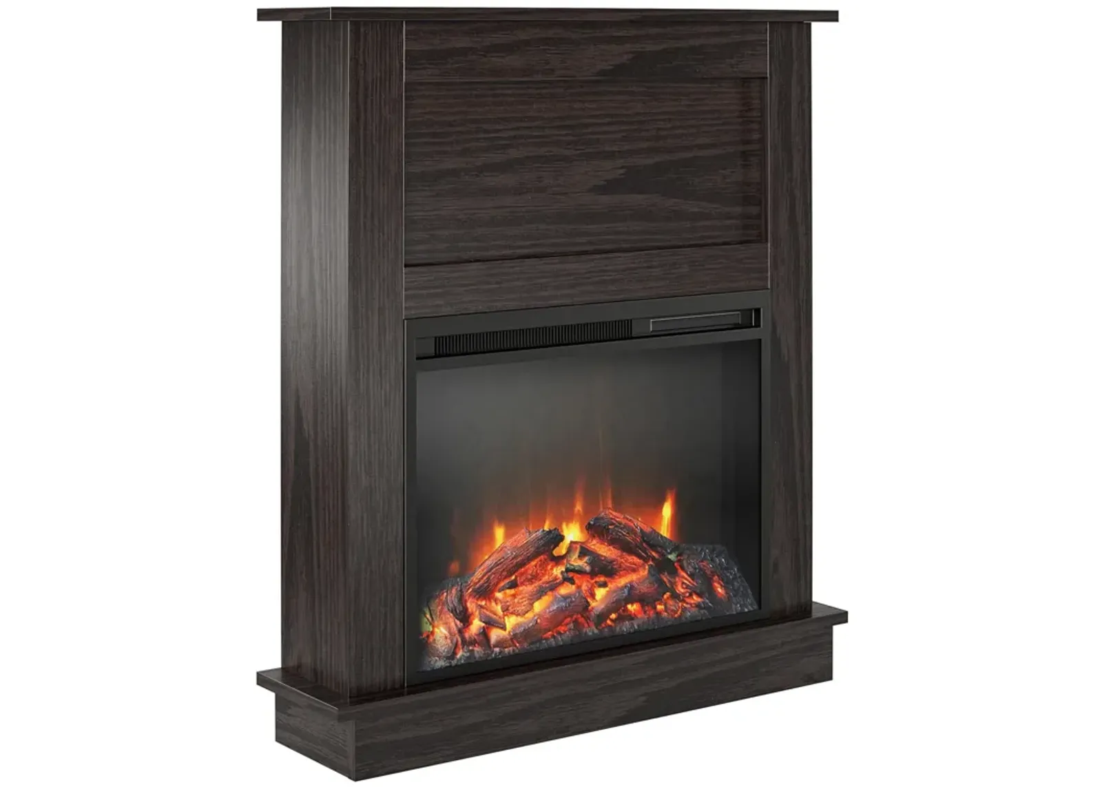 Ellsworth Modern Electric Fireplace with Mantel and 23 Inch Fireplace Insert