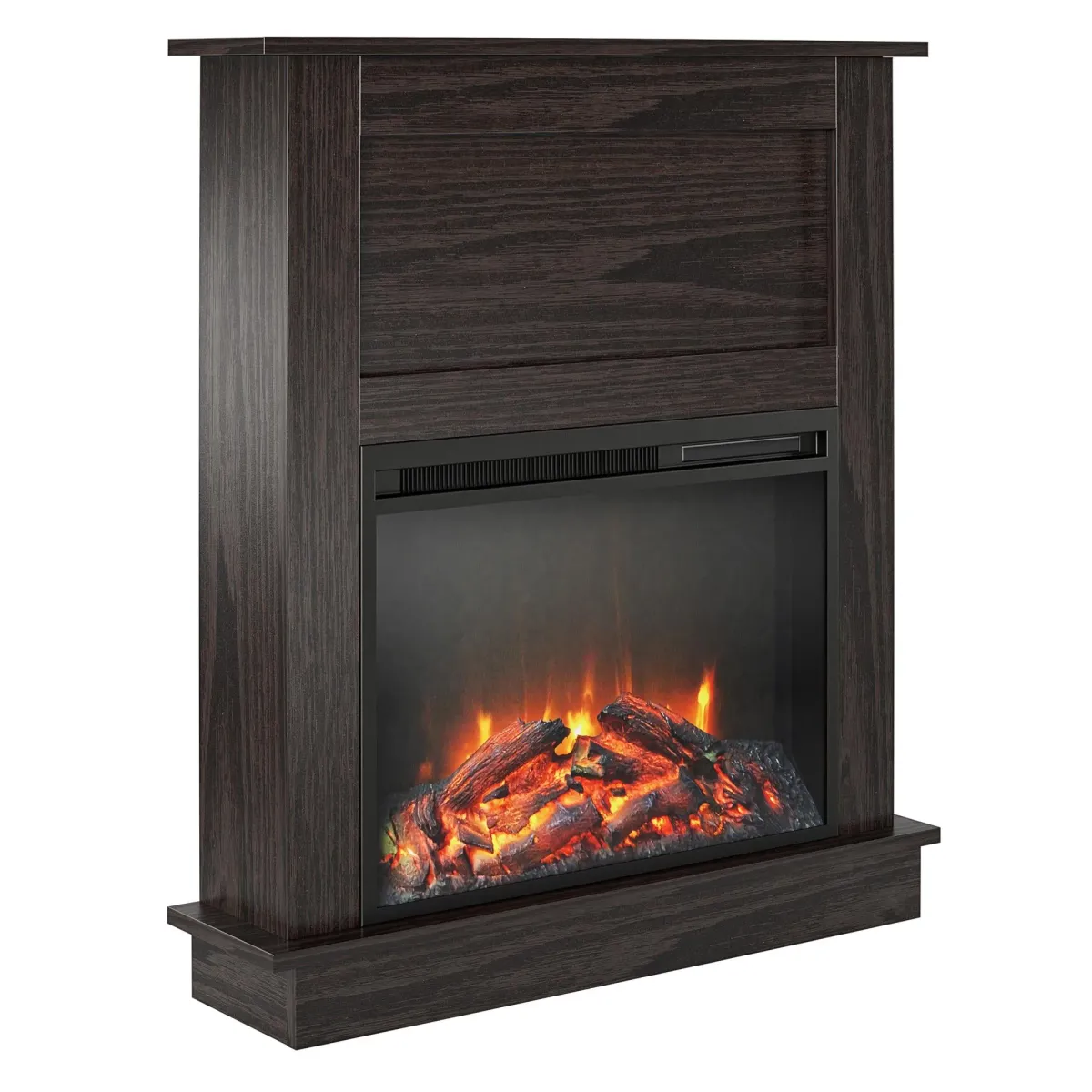 Ellsworth Modern Electric Fireplace with Mantel and 23 Inch Fireplace Insert