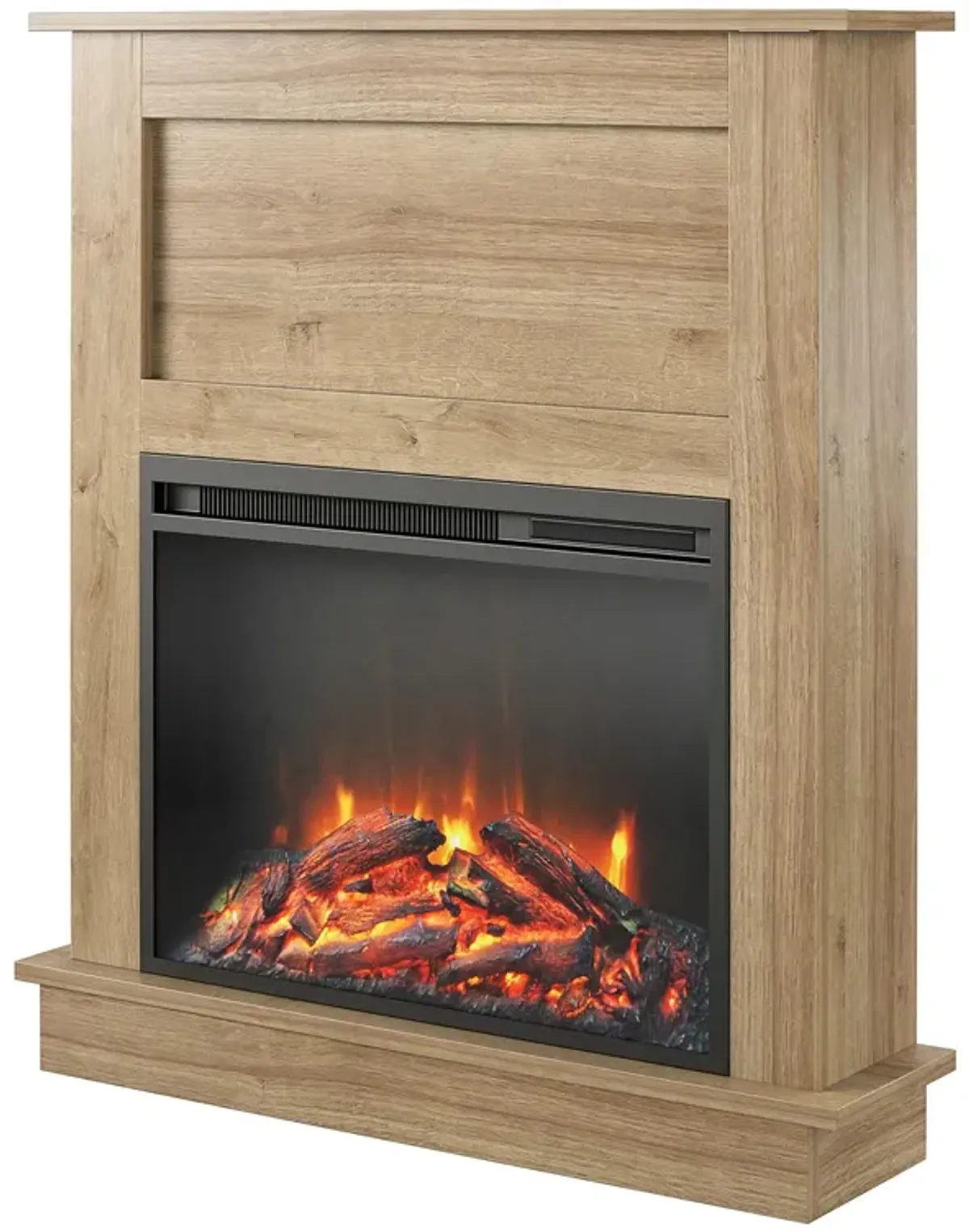 Ellsworth Modern Electric Fireplace with Mantel and 23 Inch Fireplace Insert