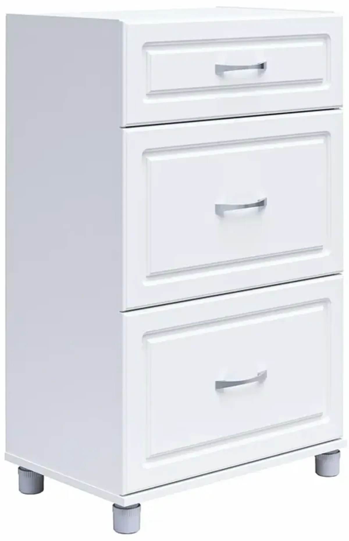 Kendall 24 Inch Multipurpose 3 Drawer Base Storage Cabinet