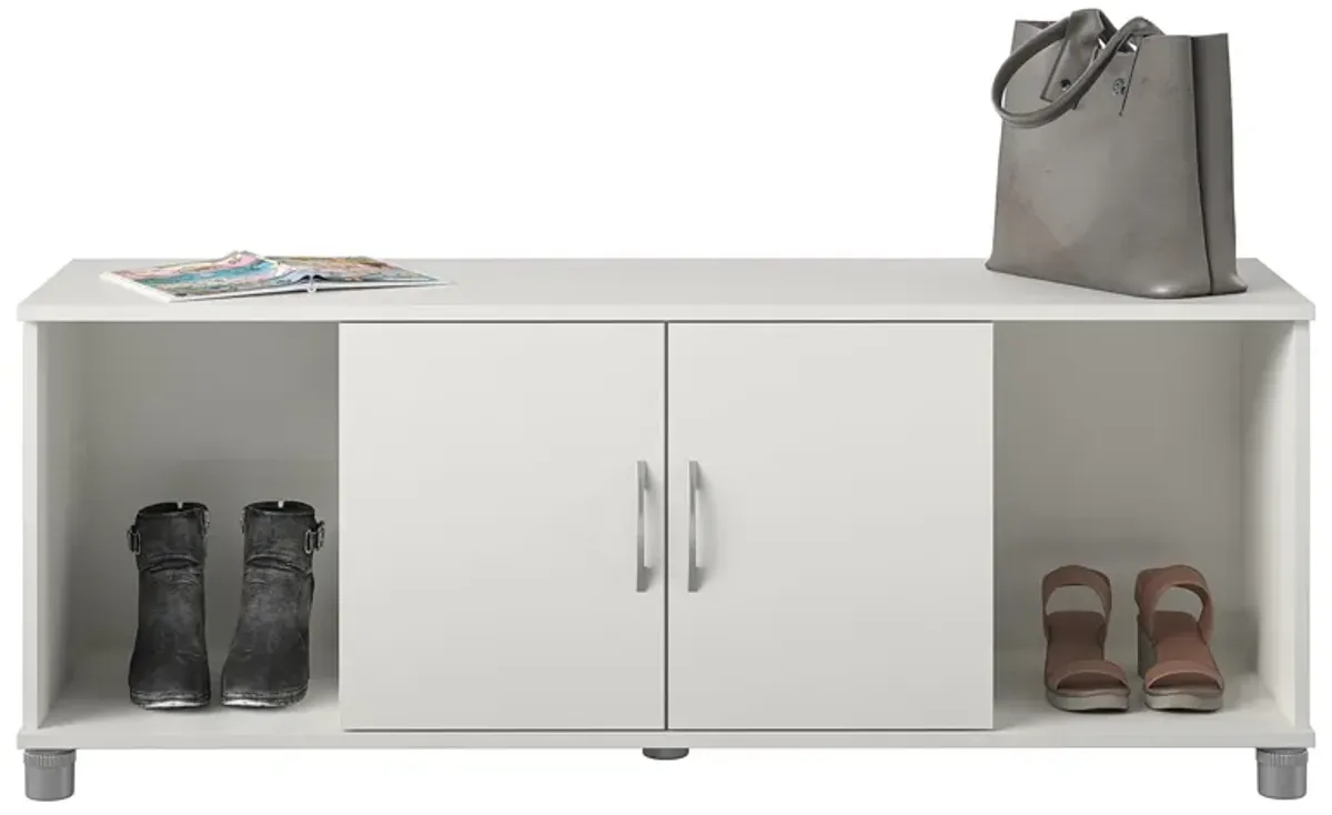 Basin Shoe Storage Bench with Seating Area and Adjustable Feet