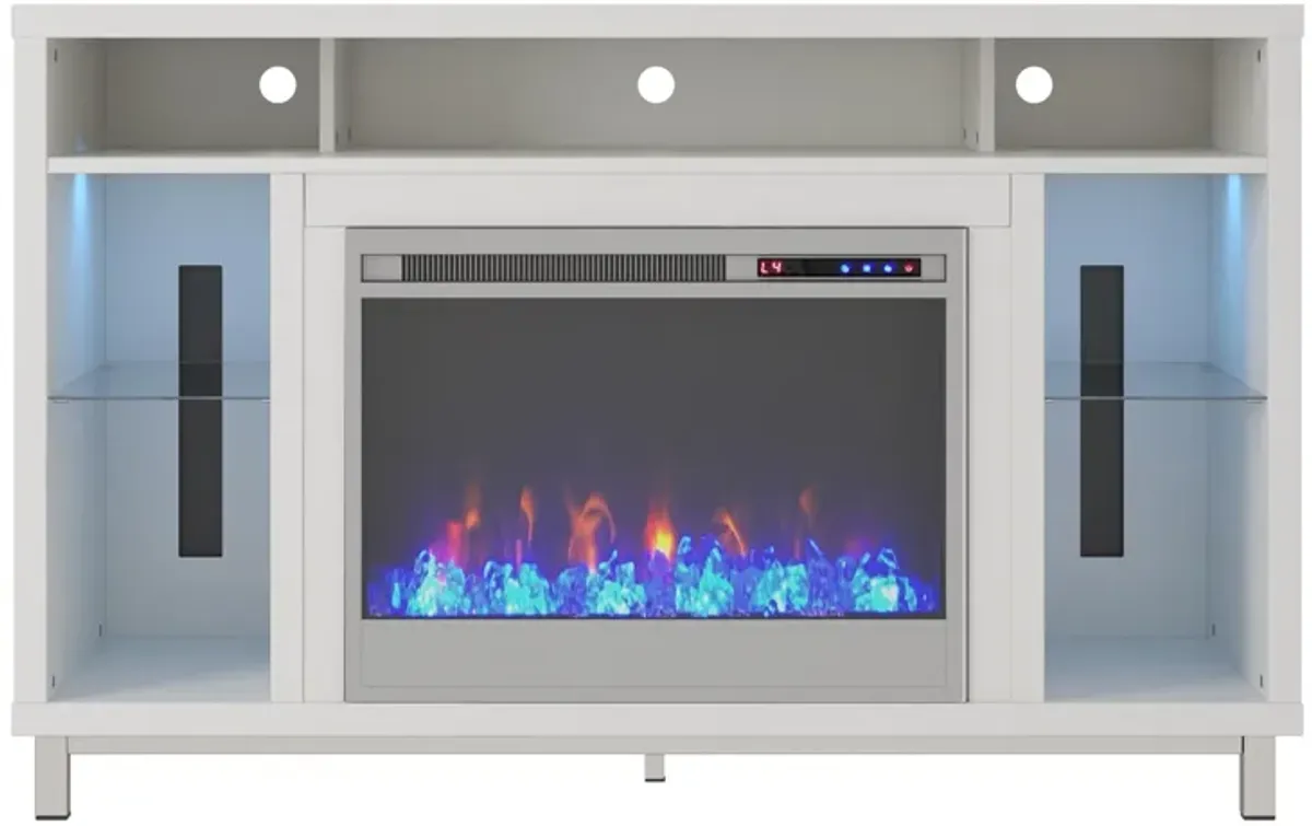 Lumina Fireplace TV Stand for TVs up to 48 Inch with 7 Color LED Lights