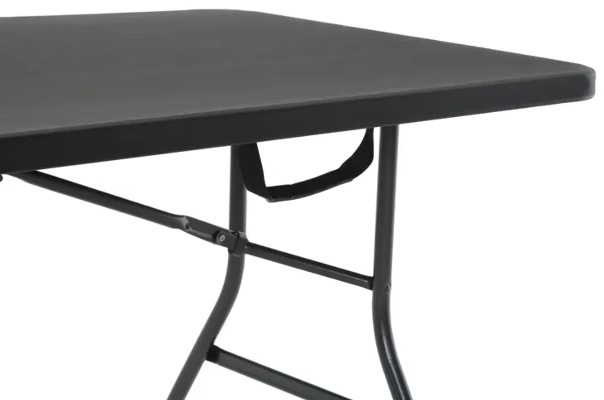 6 ft Fold-in-Half Banquet Folding Table with Handle