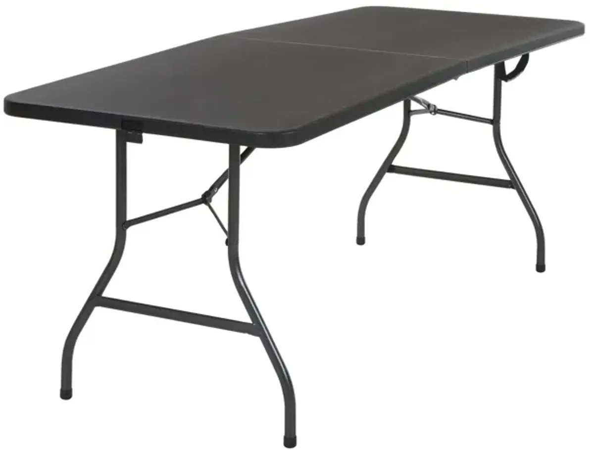 6 ft Fold-in-Half Banquet Folding Table with Handle