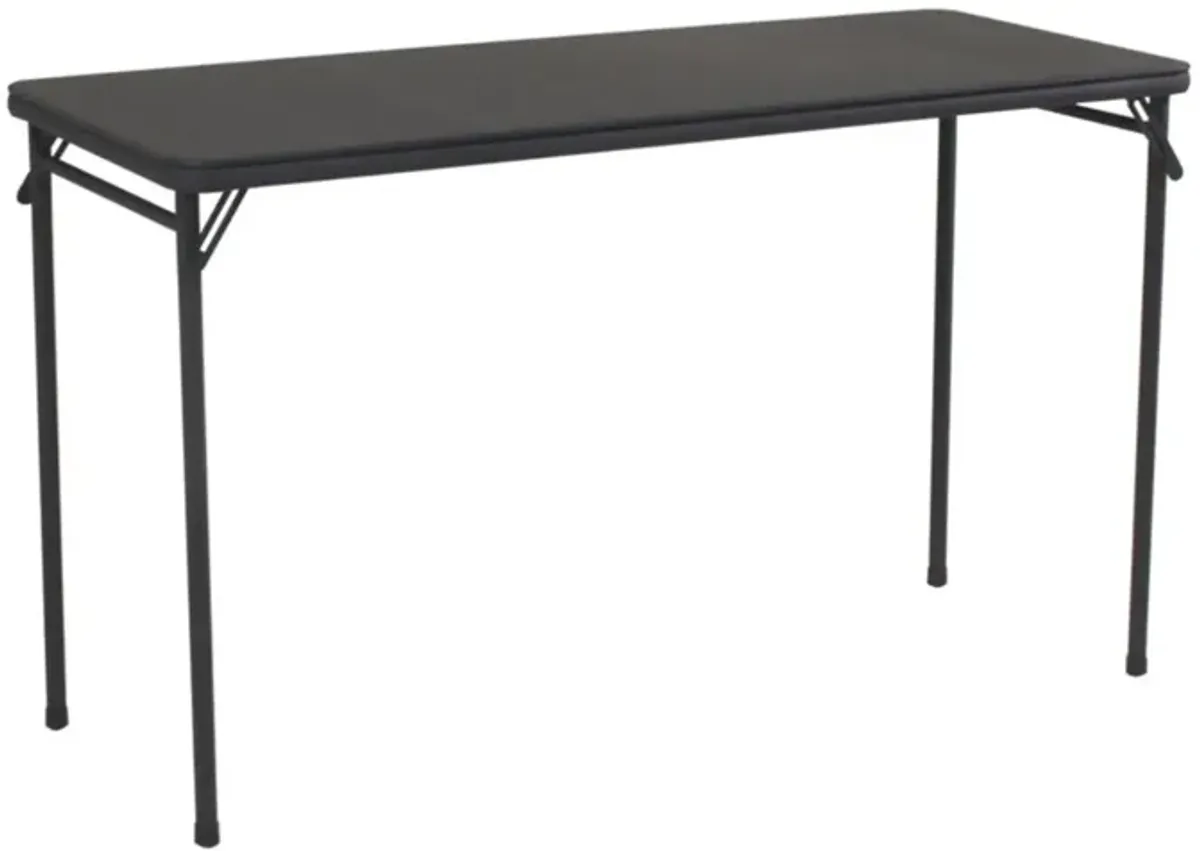 20 Inch x 48 Inch Vinyl Top Serving Folding Table for Indoor/Outdoor