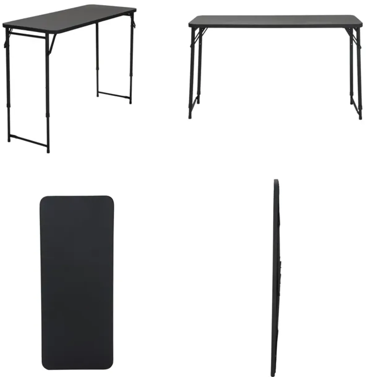 20 Inch x 48 Inch Adjustable Plastic Top Serving Folding Table