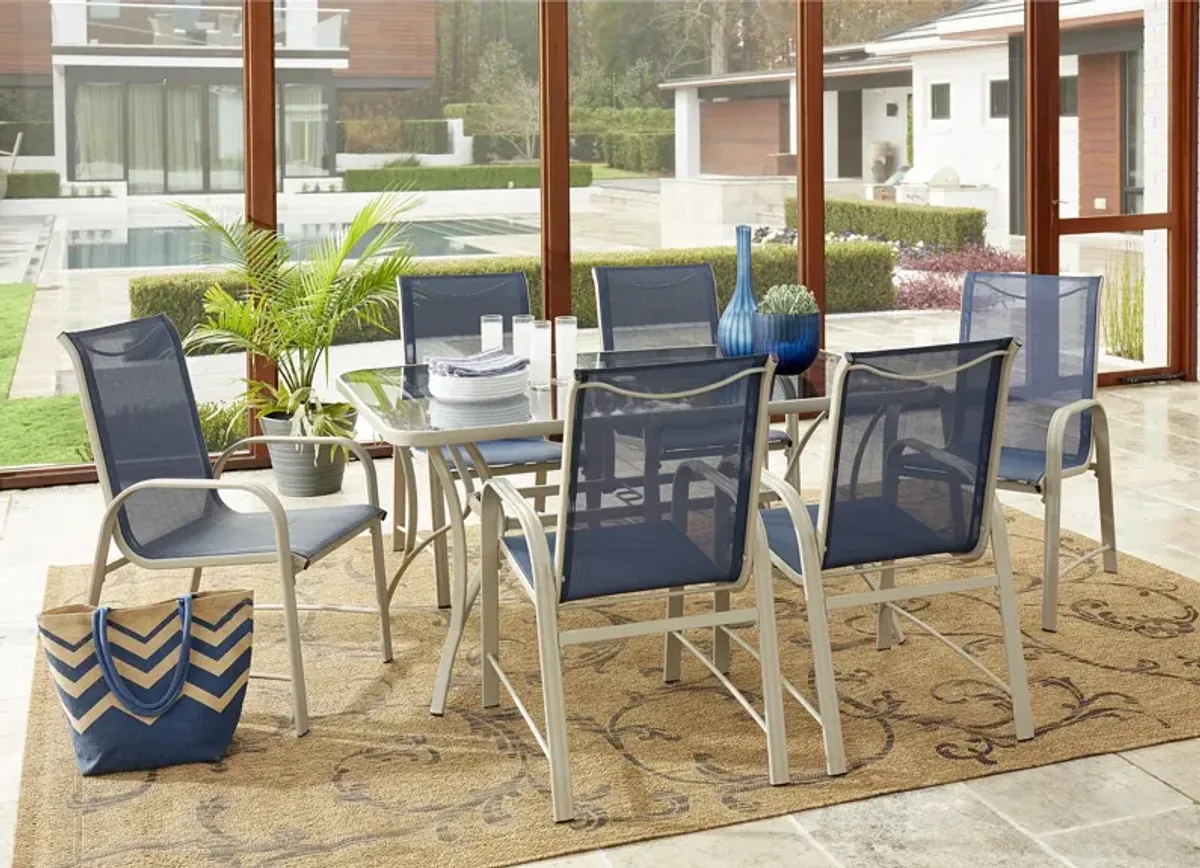 Paloma Outdoor Patio Dining Chairs with Weather Resistant Steel Frame, Set of 6